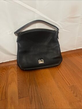 Dooney & Bourke Black Pebbled Leather Shoulder Bag